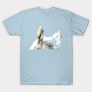 Swan of the canals in watercolour T-Shirt